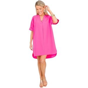 Glam Vivid Pink Mini Dress Top Notch Dress Barbie